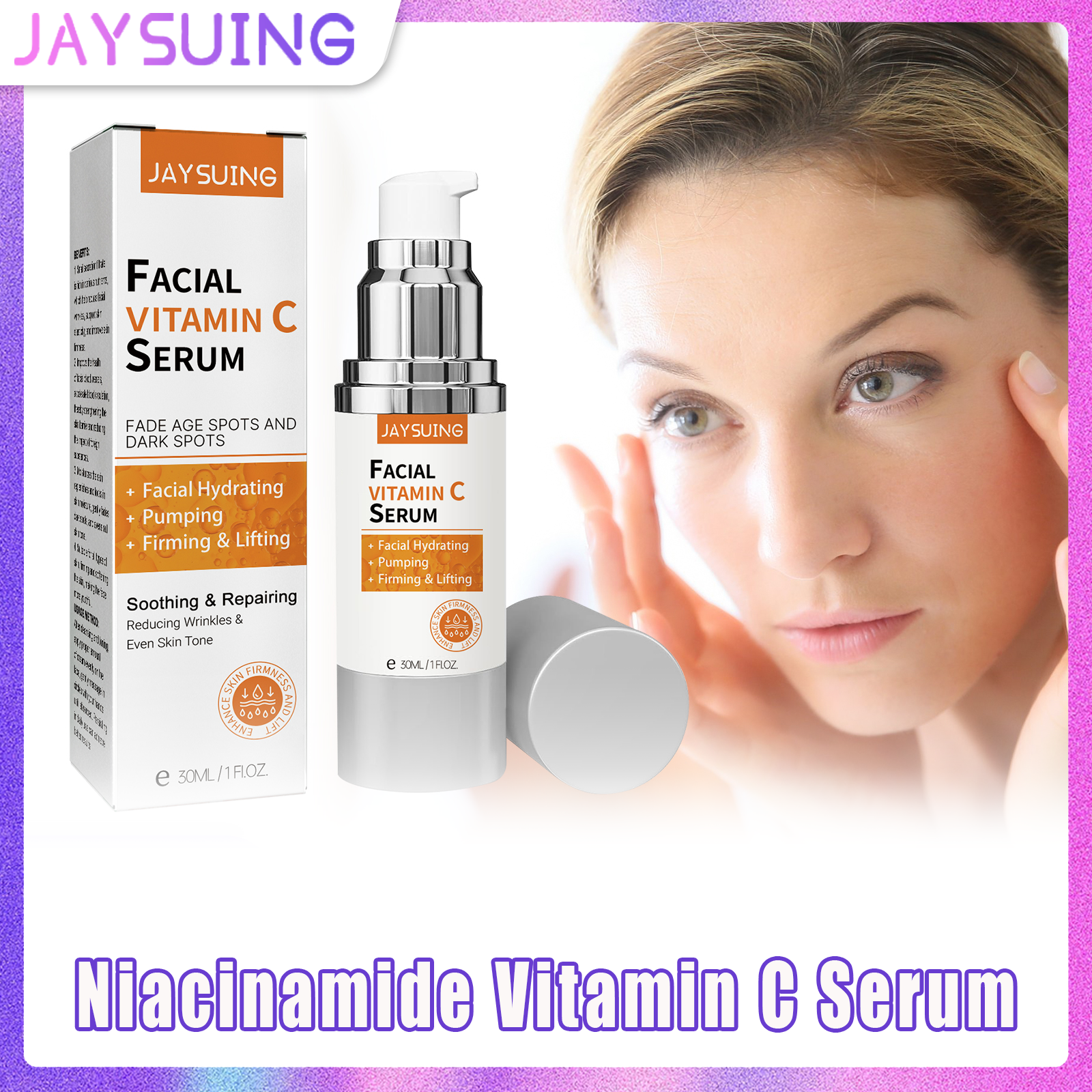 Luxury Skincare Lines - Niacinamide Vitamin C Serum Daily Facial