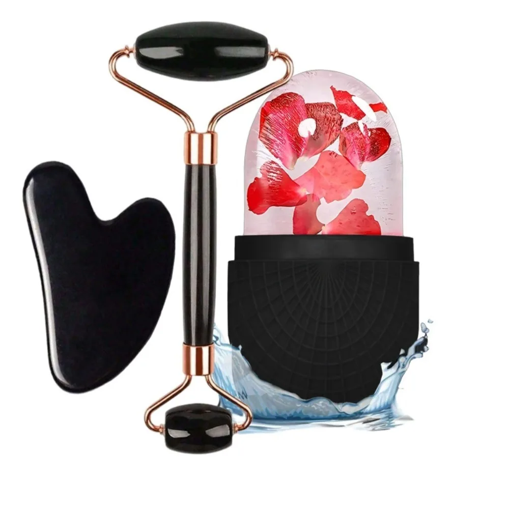 Luxury Skincare Gift Set - 3Pcs Ice Face Roller Gua Sha