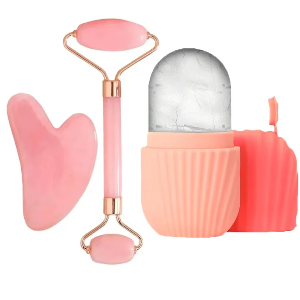 Luxury Skincare Gift Set - 3Pcs Face Massager Kit Ice Face