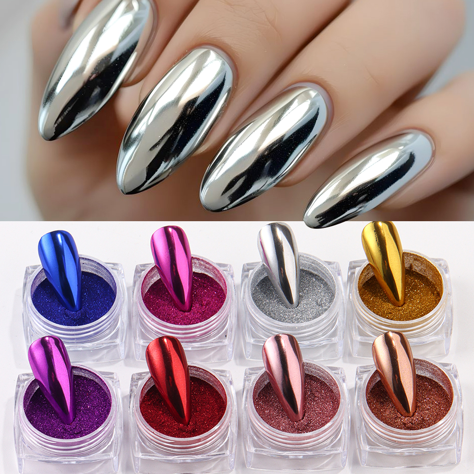 Luxury Skincare Box - 8 Box Chrome Mirror Nail Powder
