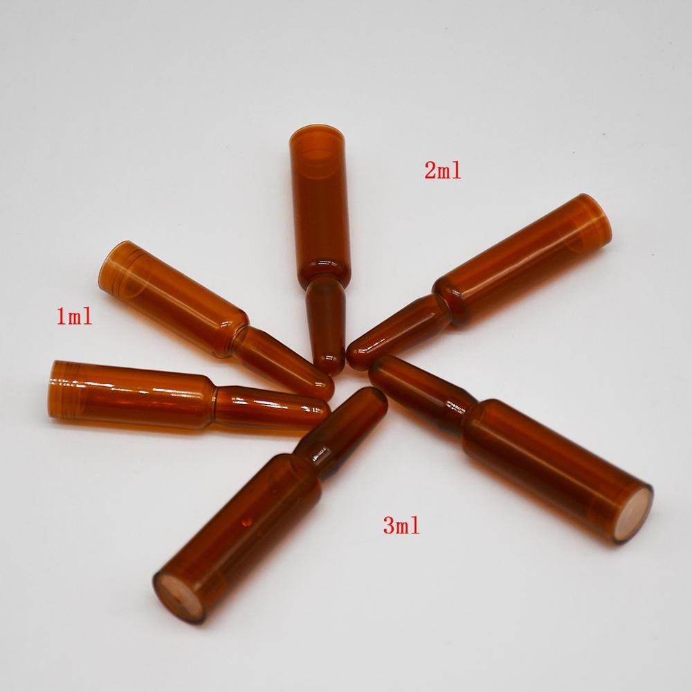 Luxury Skincare Packaging - Mini Amber Ampoule Cosmetic Bottles 1ml