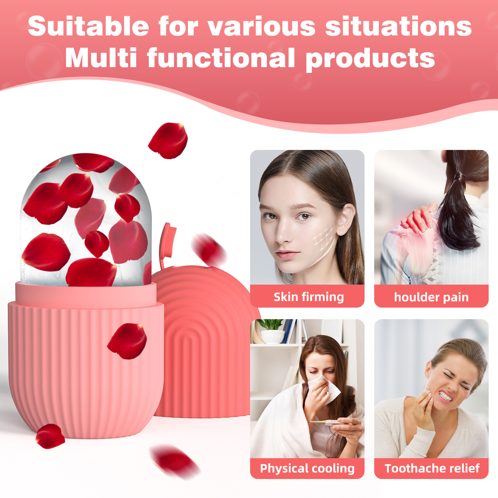 1pc silicone face ice cube mol – Luxury Skincare Gift Set recenzja i cena