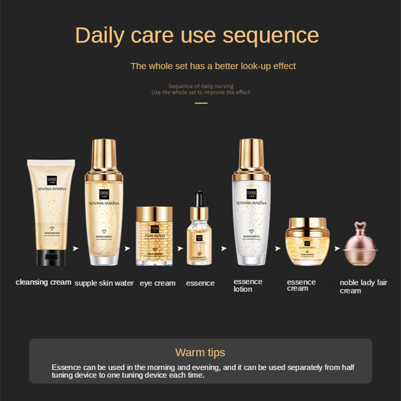 Women 24K Gold Skin Care Set 9 – Luxury Skincare Toner recenzja i cena