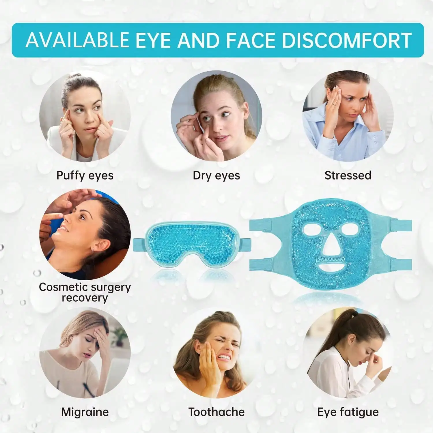 Gel Cooling Ice Face Eye Mask  – Luxury Skincare Gift Set recenzja i cena