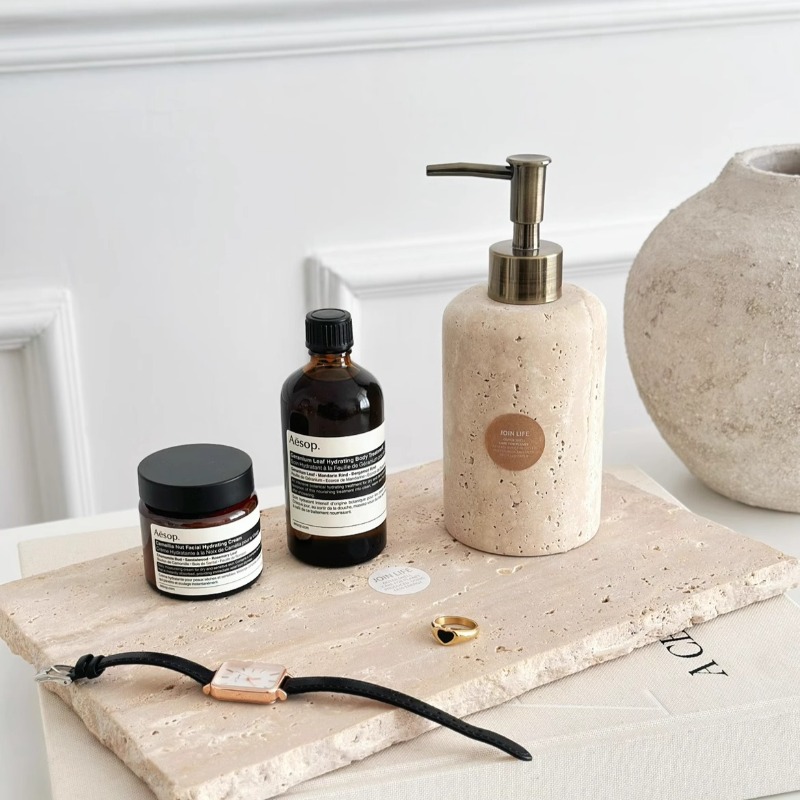 Natural Stone Lotion Dispenser – Luxury Skincare Bottles recenzja i cena