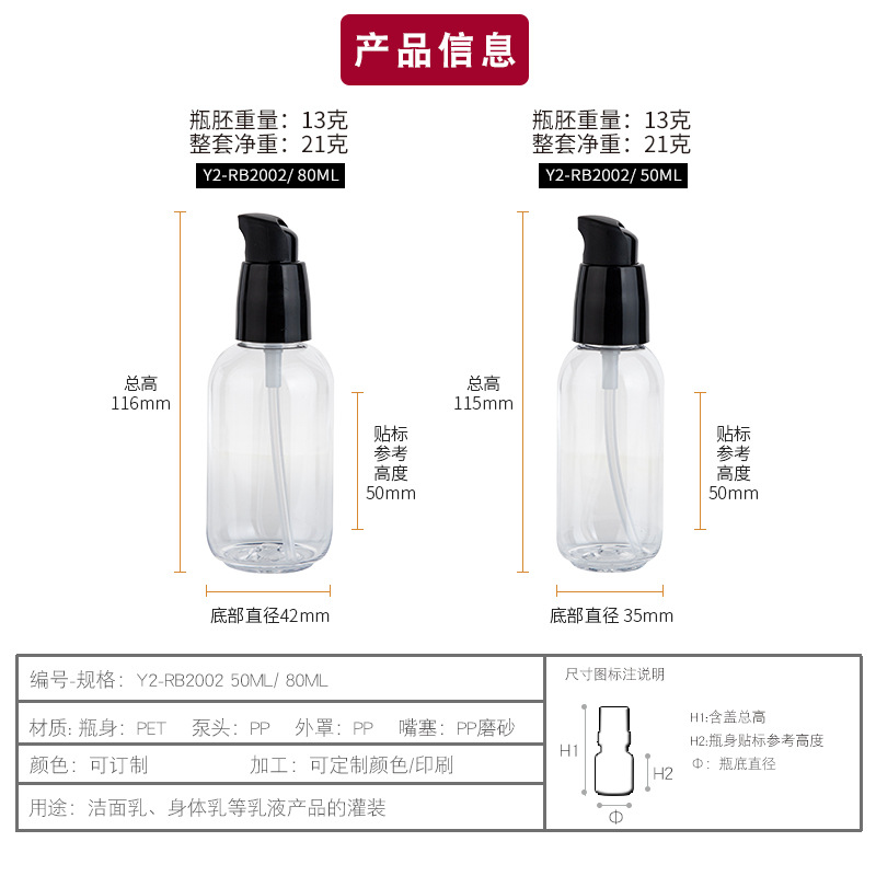 Luxury 50ml 80ml Green Clear B – Luxury Skincare Bottles recenzja i cena