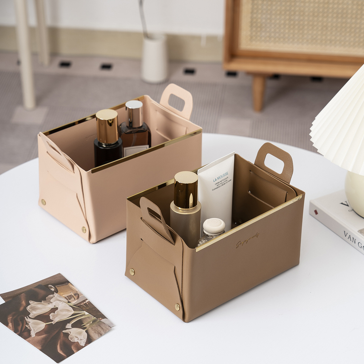 Light luxury leather storage b – Luxury Skincare Box recenzja i cena
