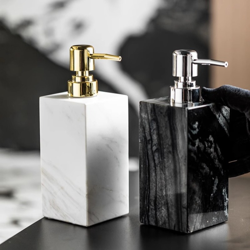 Natural Marble Soap Dispenser  – Luxury Skincare Bottles recenzja i cena